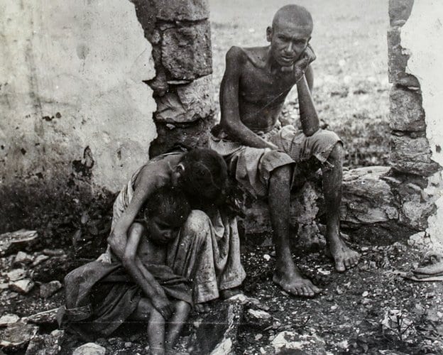 Starving children in Lebanon during the famine