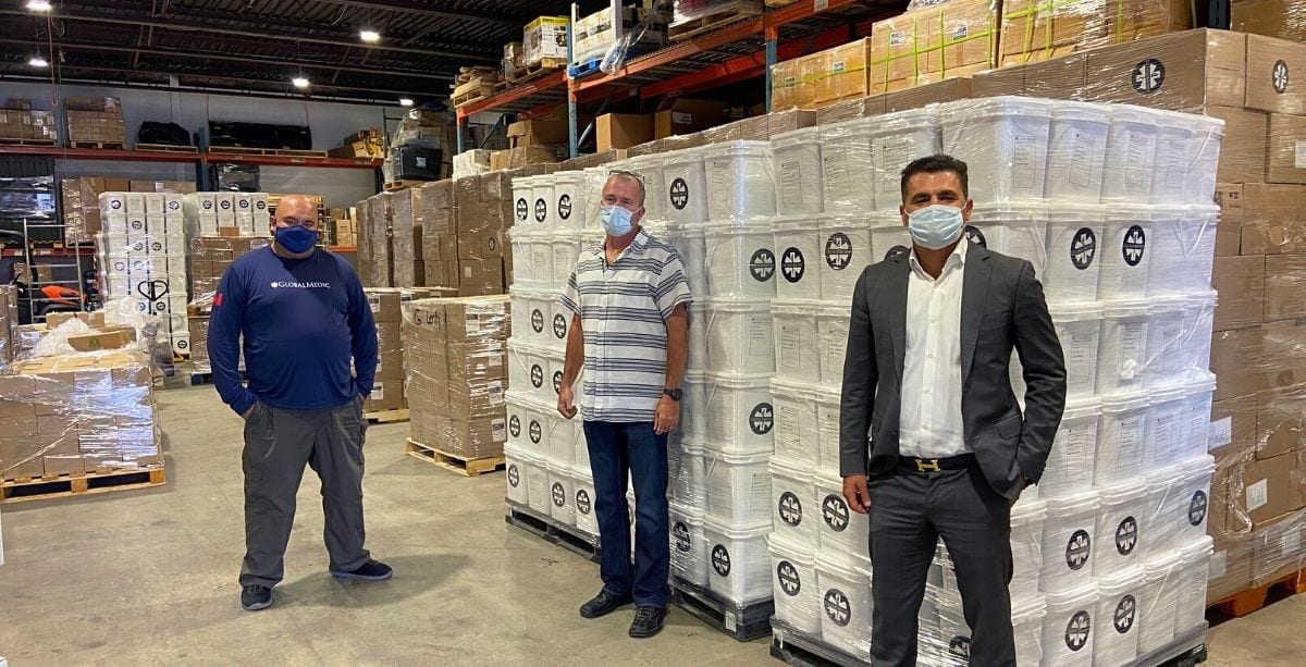 Aid packages prepared for shipment to Lebanon