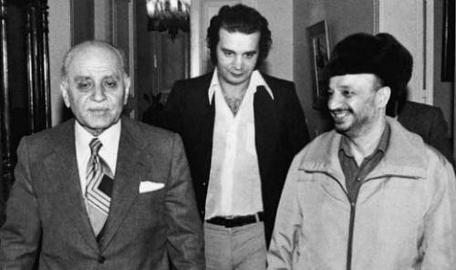 Ali Hassan Salameh with Yasser Arafat