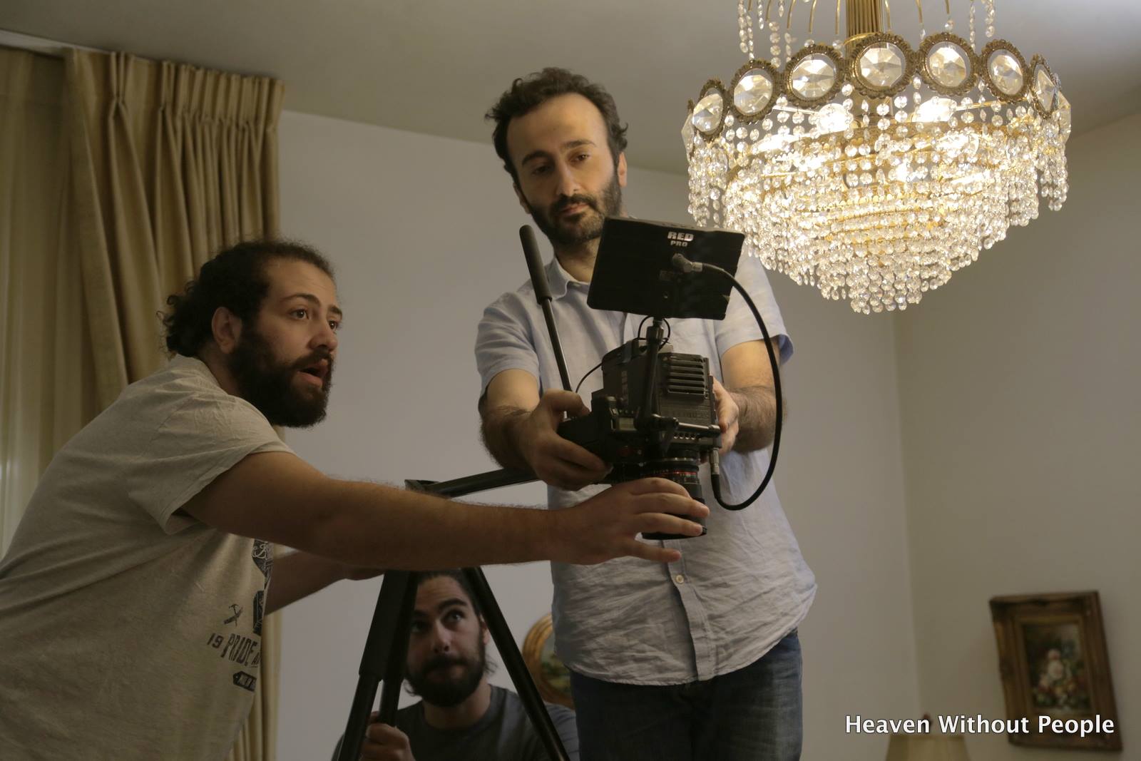 Lucien Bourjeily during the filming of Heaven Without People