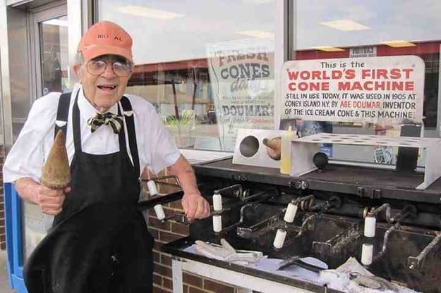 The first ice cream waffle cone was created by a Lebanese immigrant