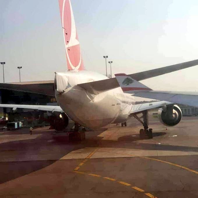 An MEA plane collided with a Turkish Airlines cargo plane