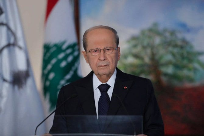 President Michel Aoun addressing the Lebanese nation on August 31st