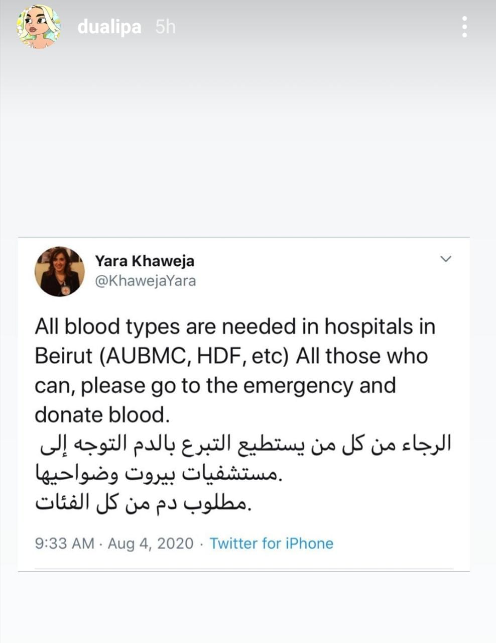 Kylie Jenner, Dua Lipa & Other Celebrities Are Showing Their Support For Lebanon 2