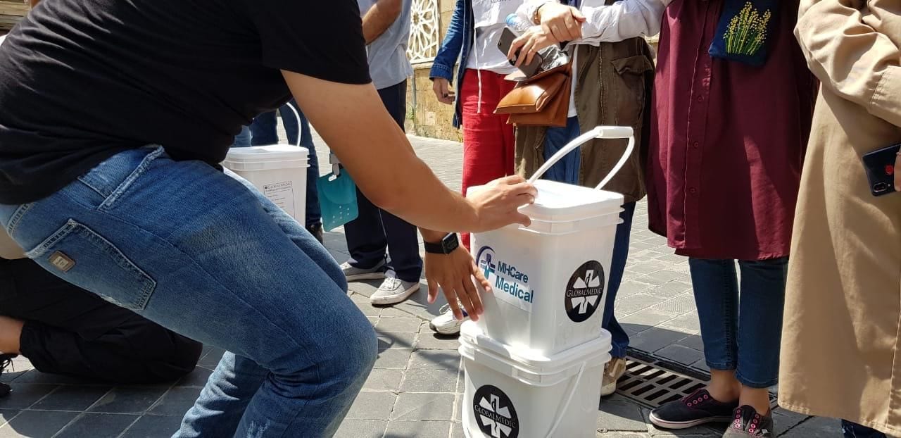 Food buckets donated to Lebanese families by GlobalMedic.