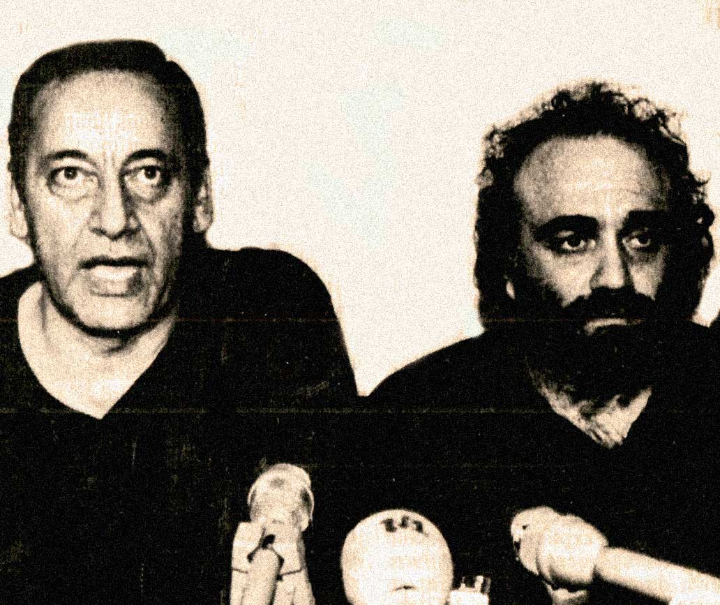 Demis Roussos alongside Amal Movement leader Nabih Berri