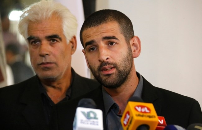 George Kassab, Samir's brother, speaks during a press conference in 2014.