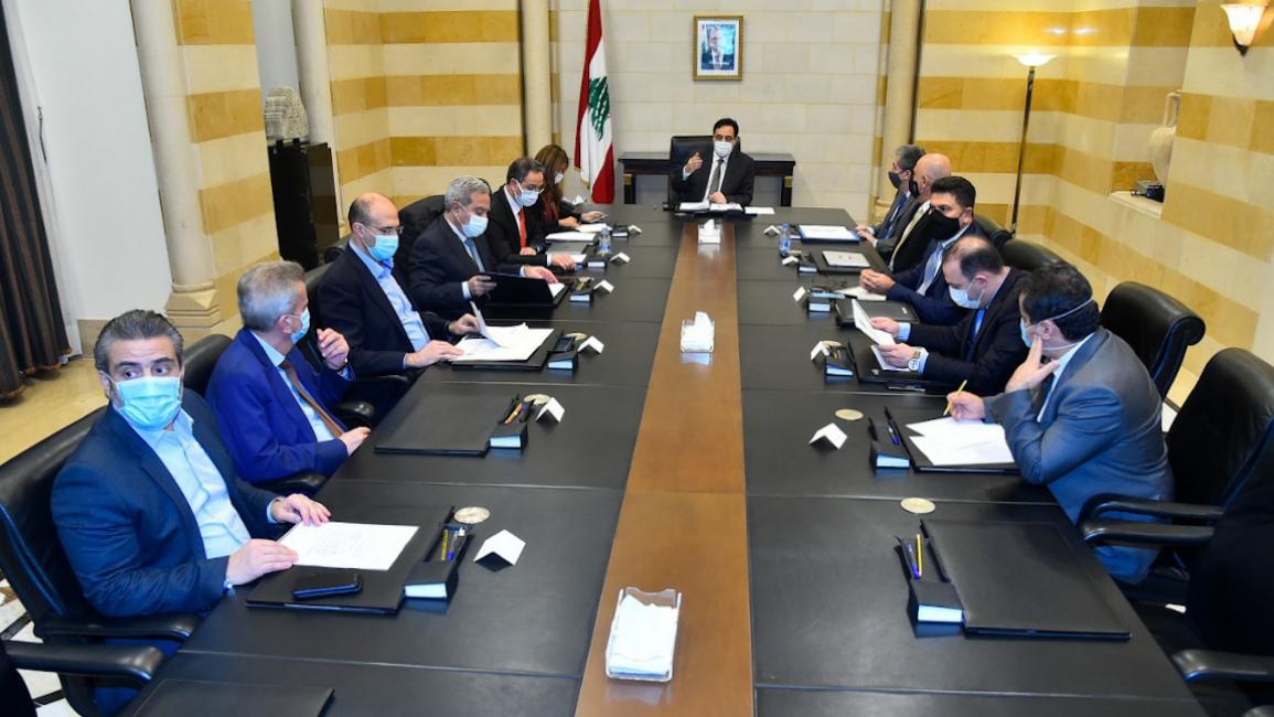 Caretaker Prime Minister Hassan Diab heads a meeting to discuss subsidies and import.