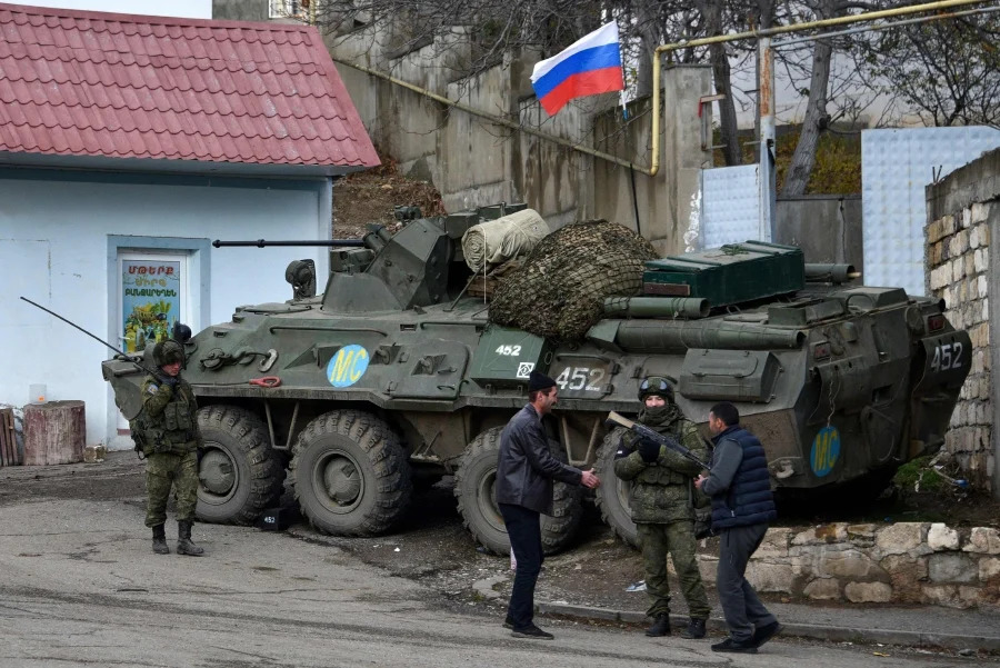 Russian peacekeeping forces have been deployed in Nagorno-Karabakh.