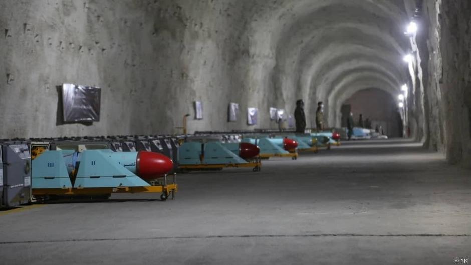 The base stores missiles, both on the ground and mounted on trucks that aligned through its long tunnel.