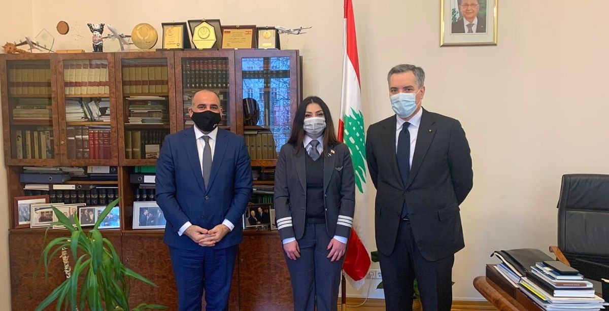 Lebanese Pilot Honored In Germany For Flying First Eurowings Plane To Lebanon 2 Lebanese Pilot Honored In Germany For Flying First Eurowings Plane To Lebanon