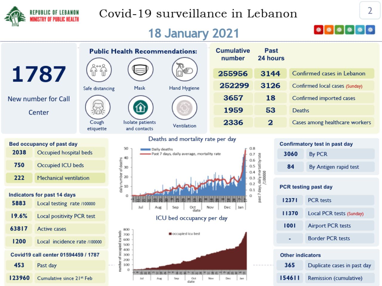 The Health Ministry's January 18 report on the epidemic.