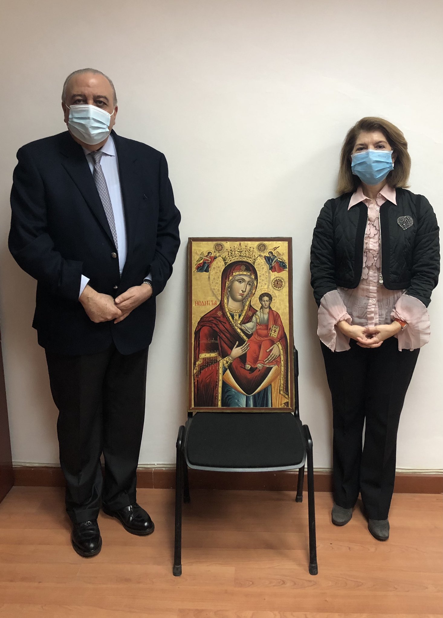 The icons returned by Lebanon were stolen from an exhibition in Athens in 2016.