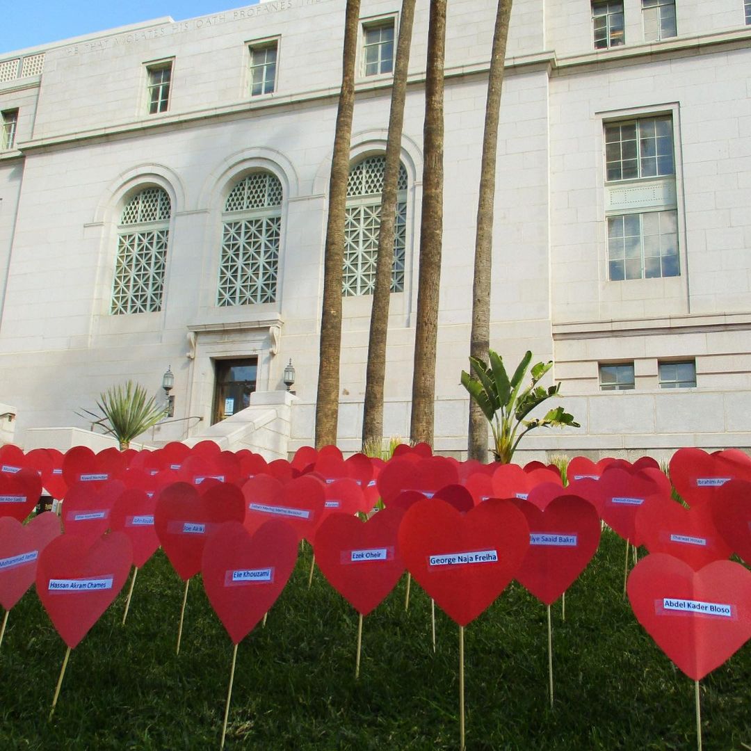 204 Red Hearts Were Placed In Cities Around The World To Remember Beirut Blast Victims 2
