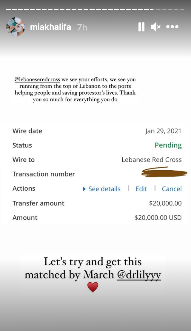 Mia Khalifa Just Donated Another $25,000 To The Lebanese Red Cross 1