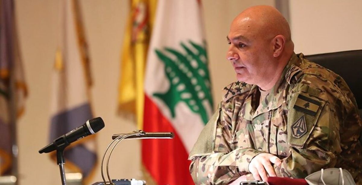 Lebanese army commander Joseph Aoun calls on Lebanese officials to take action to prevent further deterioration of the situation in Lebanon.